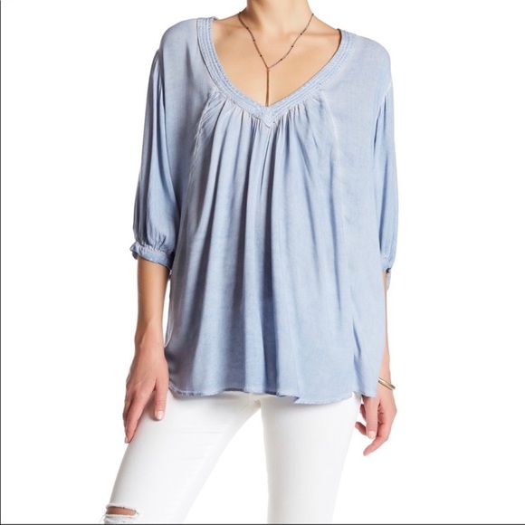 Free People Catch Me If You Can Flowy Top Blouse XS - Picture 5 of 16